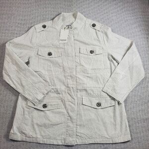 kensie Women's Striped Utility Jacket